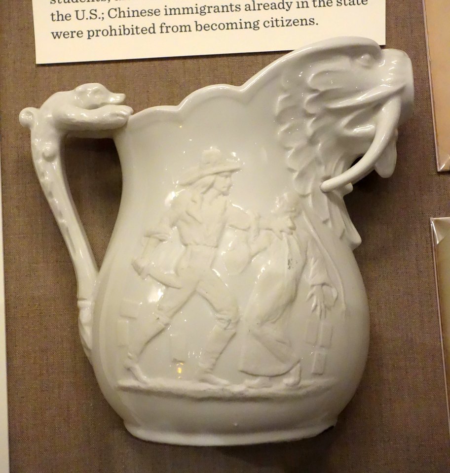 Heathen Chinee pitcher, Union Porcelain Works - Oakland Museum of California - DSC05175