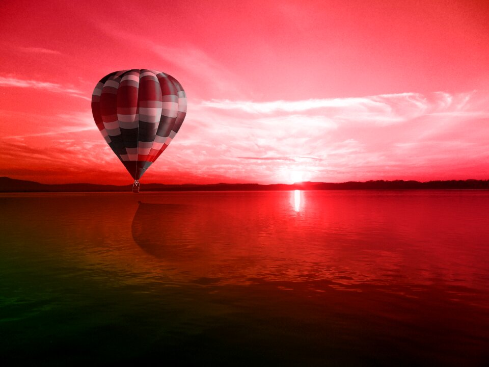 Sunset romantic landscape