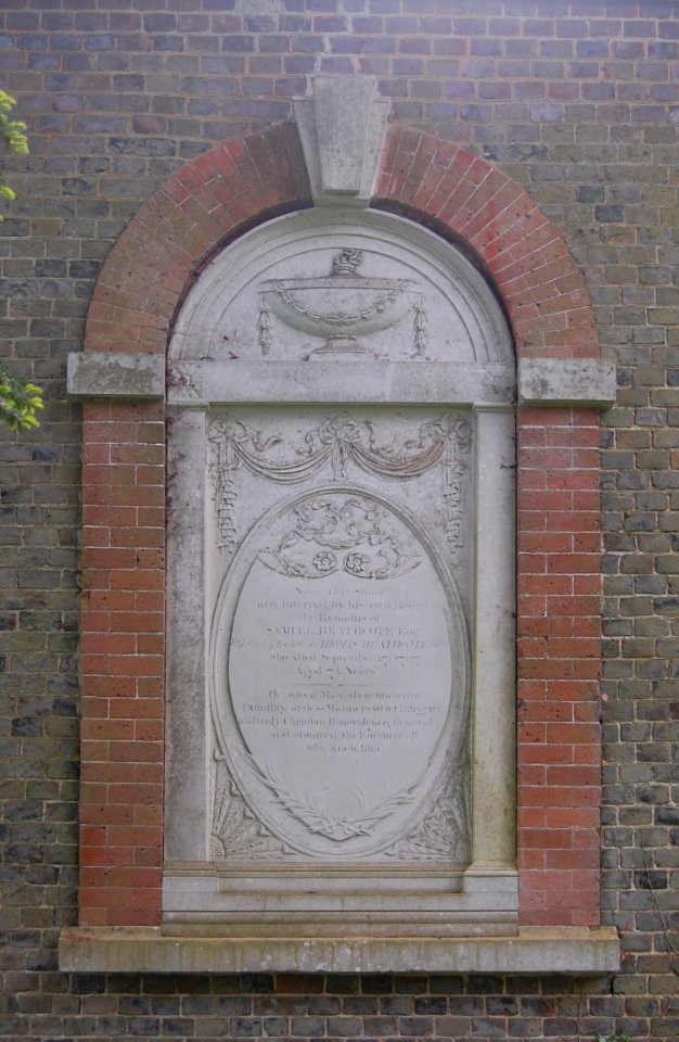 Heathcote Family Mausoleum at All Saints Church, Main Road, Hursley (NHLE Code 1350520) (May 2021) (Plaque)