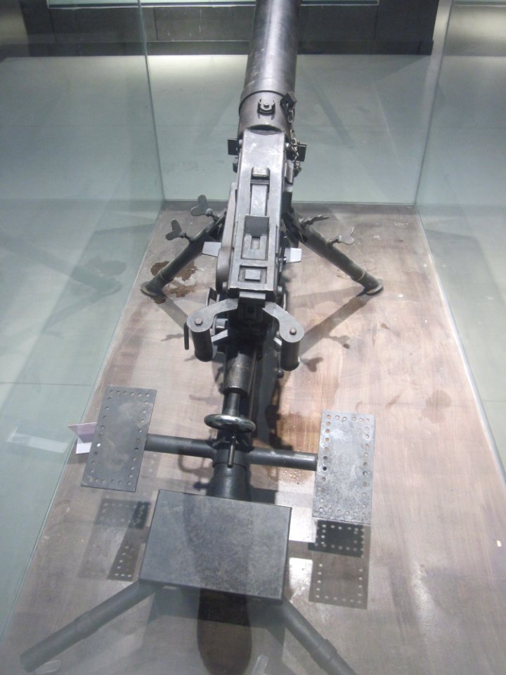 Heavy Machine Gun is on the exhibition in the Museum of Xinhai Revolution Figures