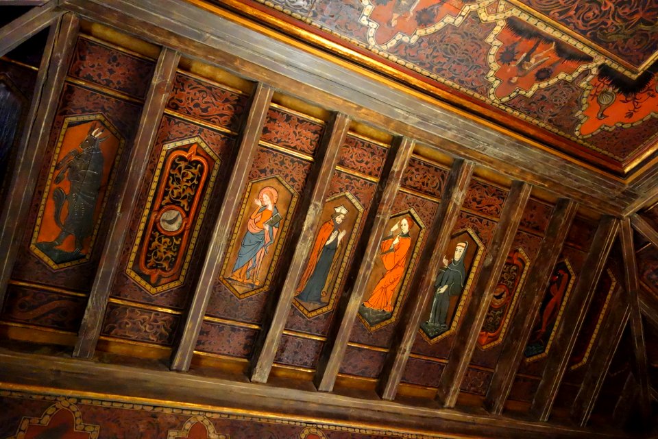 Hearst bedroom ceiling - Hearst Castle - DSC06837