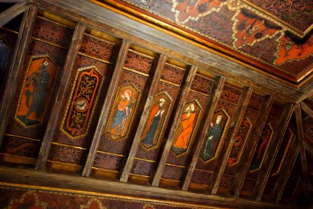 Hearst bedroom ceiling - Hearst Castle - DSC06837