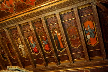 Hearst bedroom ceiling - Hearst Castle - DSC06840