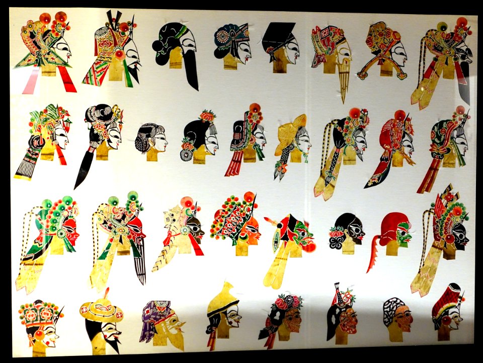 Heads of shadow puppets, China - Museu do Oriente - Lisbon, Portugal - DSC06807