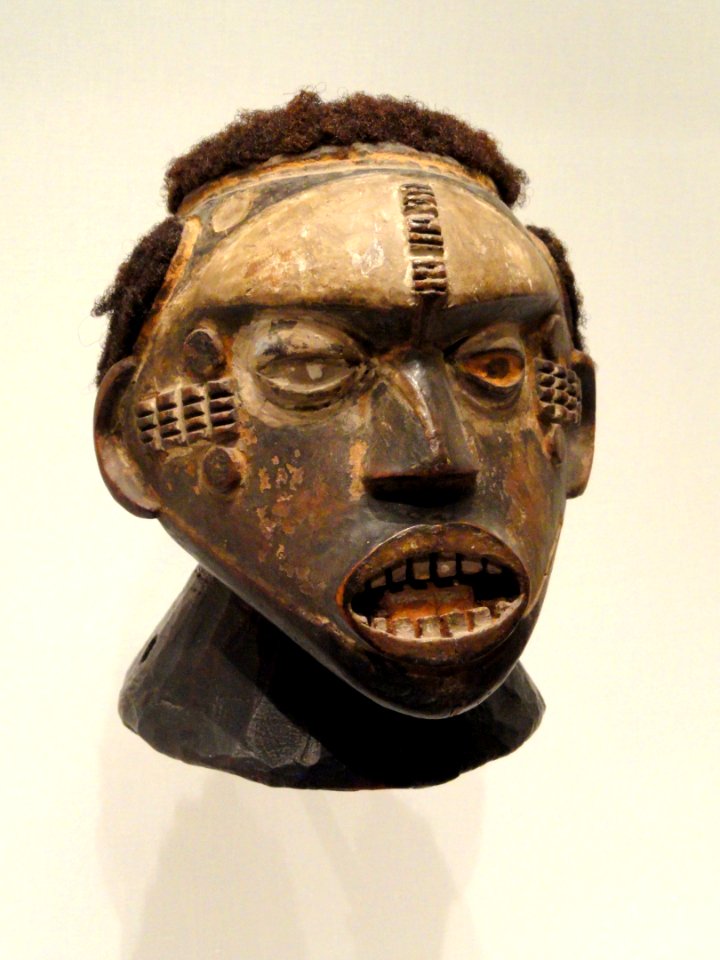Headdress, early 1900s, Guinea Coast, Nigeria, Idoma people, wood, hair - Cleveland Museum of Art - DSC08726