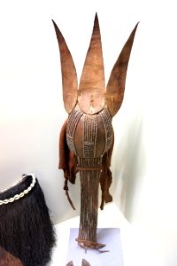 Headgear, leather with iron - Herero, Botswana - Royal Museum for Central Africa - DSC07063