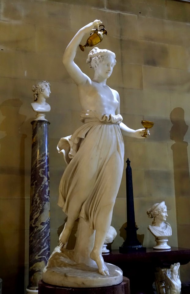 Hebe by Antonio Canova, 1808, marble - Sculpture Gallery, Chatsworth House - Derbyshire, England - DSC03492