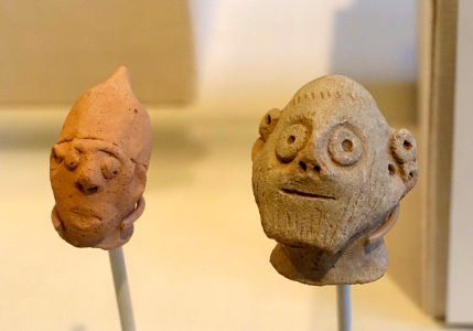 Head of bearded male, Amuq Valley, Chatal Hoyuk, Amuq O, Iron Age II-III, 900-550 BC, ceramic - Oriental Institute Museum, University of Chicago - DSC07638