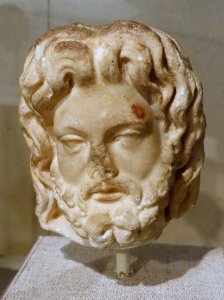 Head of Jupiter, Roman, Italy, 2nd century AD, marble - Spurlock Museum, UIUC - DSC05762
