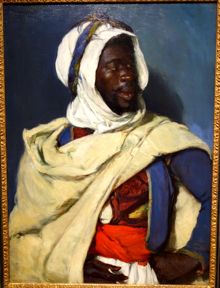 Head of an Algerian by Elizabeth Nourse, c. 1898, oil on canvas - New Britain Museum of American Art - DSC09476
