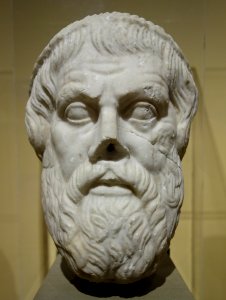 Head of Sophocles, Roman copy of Greek original, marble - Fitchburg Art Museum - DSC08630