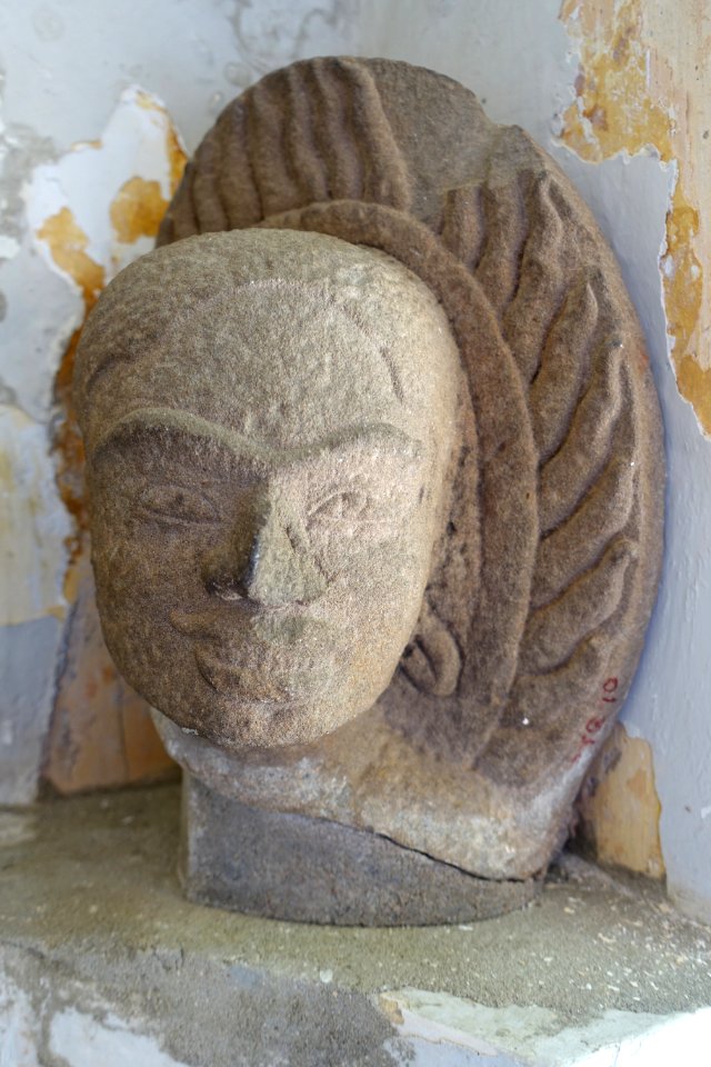 Head of Lokesvara, 10th century, Quang Nam - Museum of Cham Sculpture - Danang, Vietnam - DSC02002