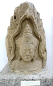 Head of Buddha, Angkor, Cambodia, 12th century AD, sandstone - Museum of Vietnamese History - Ho Chi Minh City - DSC05905 photo