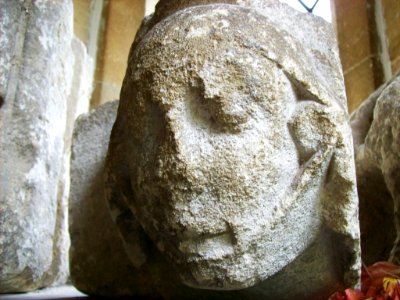 Head of female saint, Preshute