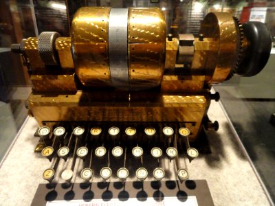 Hebern Electric Code Machine, c. 1918, a single rotor machine made by Edward H. Hebern - National Cryptologic Museum - DSC07686