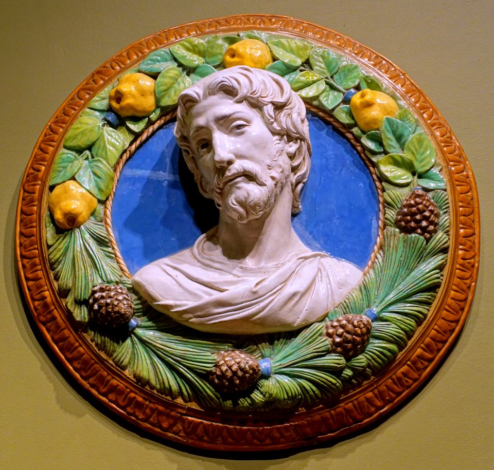 Head of an Apostle, Andrea della Robbia and workshop, 1470s, glazed terracotta - John and Mable Ringling Museum of Art - Sarasota, FL - DSC00595