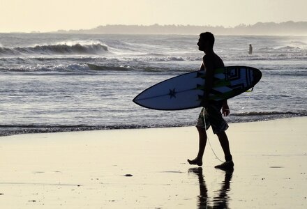 Bali beach against the light photo