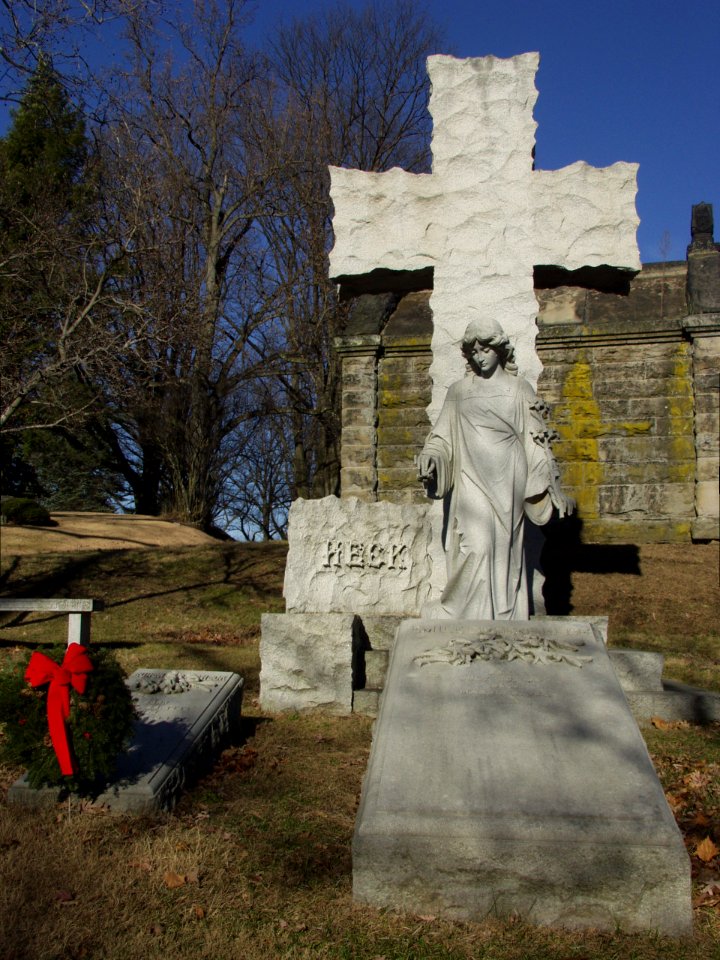Heck monument, Sewickley Cemetery, 2014-12-26, 01