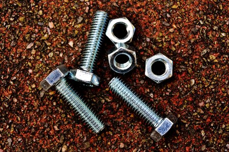 Hex bolt construction material silver