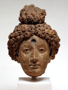 Head of a Buddha or Bodhisattva, facing (5th-6th century), probably Hadda, Tapa Shotor