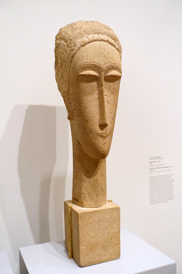 Head of a Woman (Anatolia) by Amedeo Modigliani, 1911-1912, limestone - Fogg Art Museum, Harvard University - DSC00734
