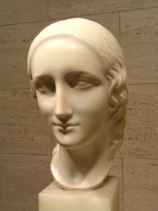 Head of a Girl by Elie Nadelman, c. 1910-1911, marble - National Gallery of Art, Washington - DSC09779