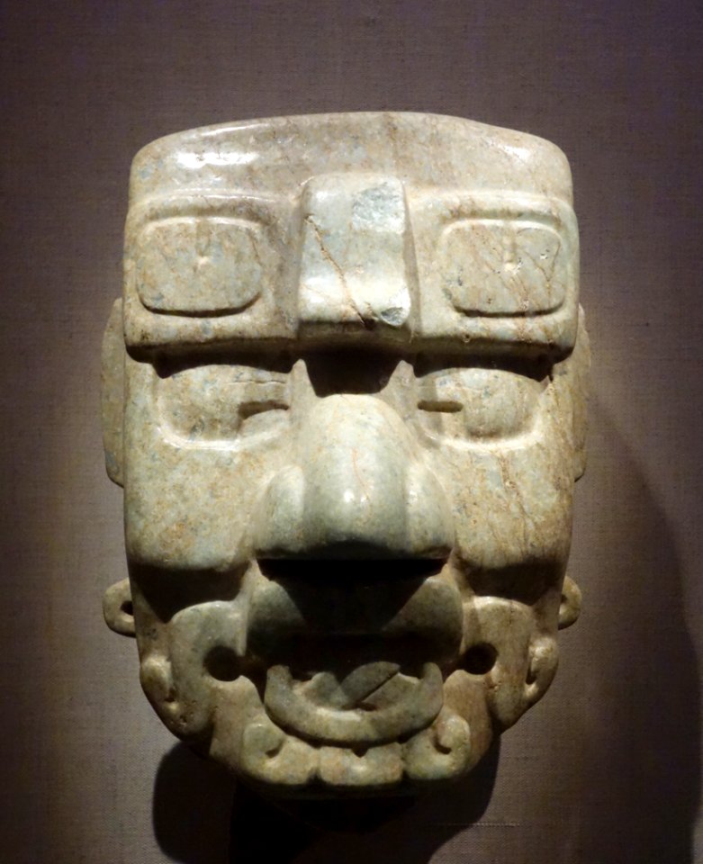 Head of Pax God, Mexico or Guatemala, Central Maya area, Late Formative (Preclassic) Maya, 500 BC to 1 AD, jadeite - De Young Museum - DSC00623
