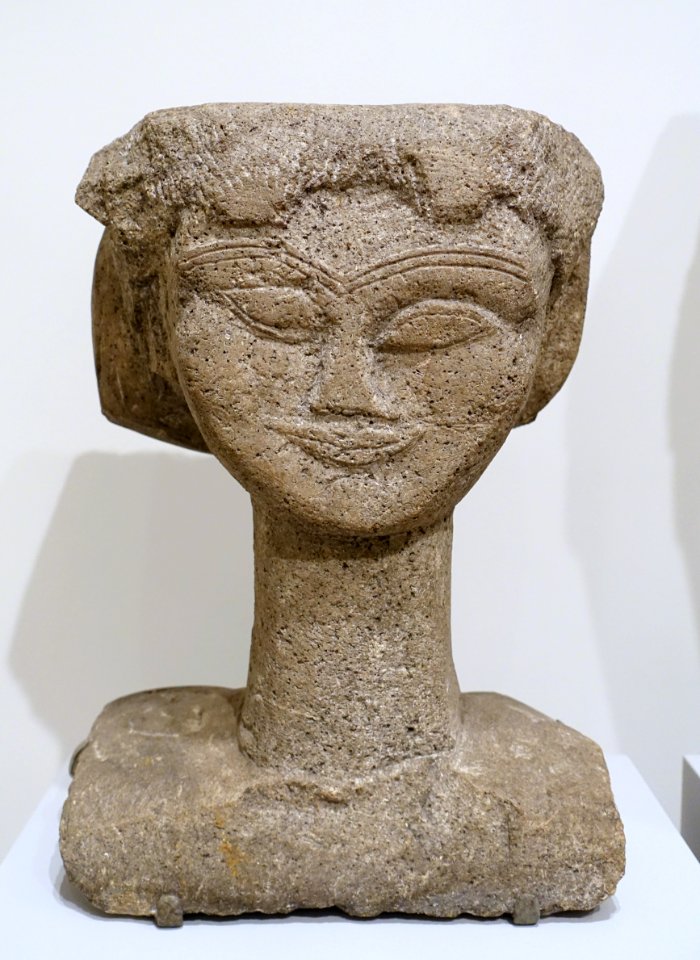Head VIII by Amedeo Modigliani, c. 1911, stone - Fogg Art Museum, Harvard University - DSC00733