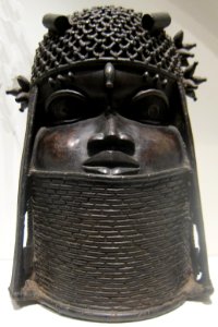 Head, possibly mid 1500s or early 1600s, brass, Benin Kingdom, Cleveland Museum of Art