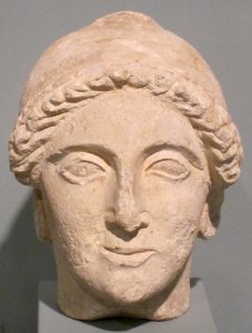 Head of a Woman, Cyprus, 5th century BCE, HAA photo