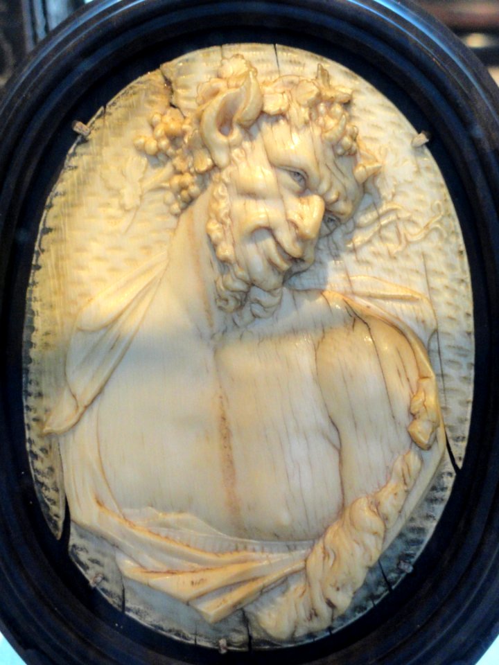 Head of a Satyr by Balthasar Permoser, c. 1710, ivory - National Gallery of Art, Washington - DSC08672