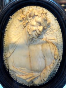 Head of a Satyr by Balthasar Permoser, c. 1710, ivory - National Gallery of Art, Washington - DSC08672
