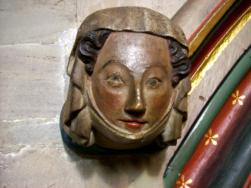 Head of a woman, Hereford Cathedral