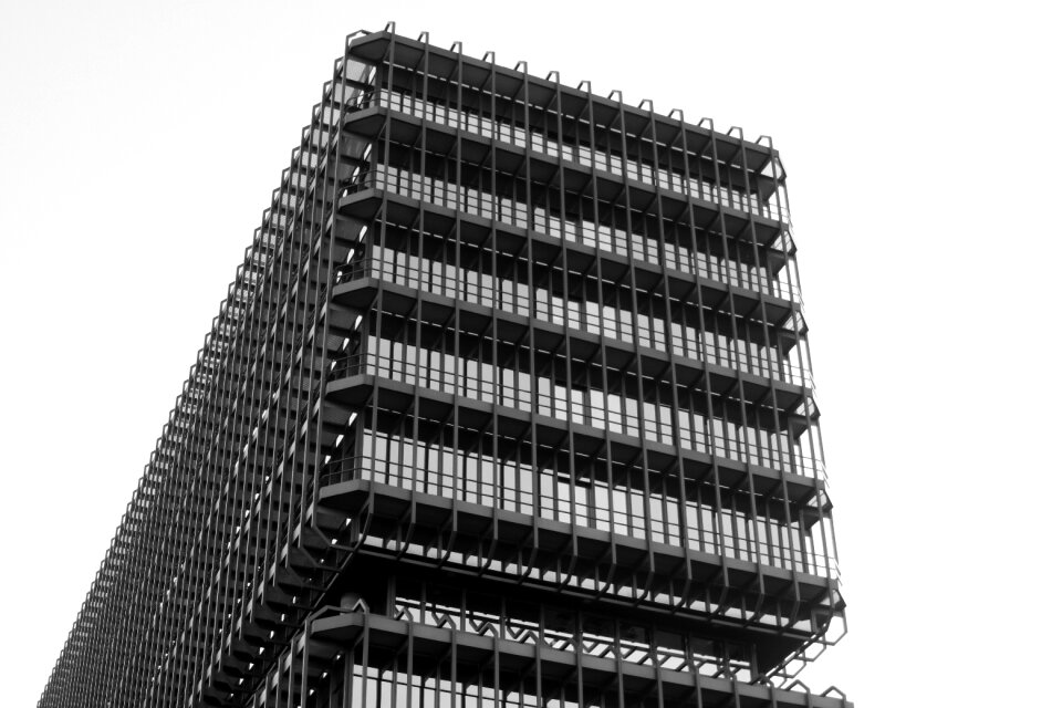 Architecture house black and white photo
