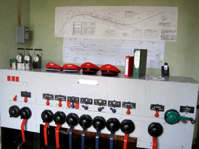 Hebelbank des Stellwerks Münsingen