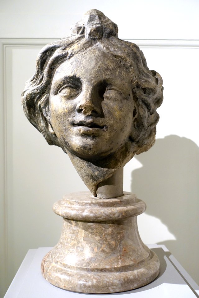 Head of a Goddess by Andreas Schluter, from the Palais Wartenberg, Berlin, 1704, sandstone - Bode-Museum - DSC02925