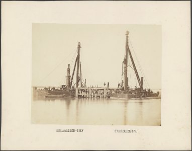 Heien van palen voor een brug over het Hollands Diep met gebruikmaking van hei-…, Bestanddeelnr 621