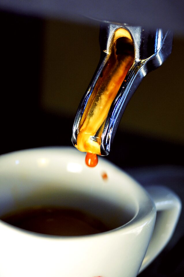Cup of coffee portafilter espresso portafilter caffeine photo