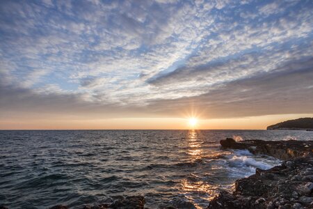 Sky sea twilight photo