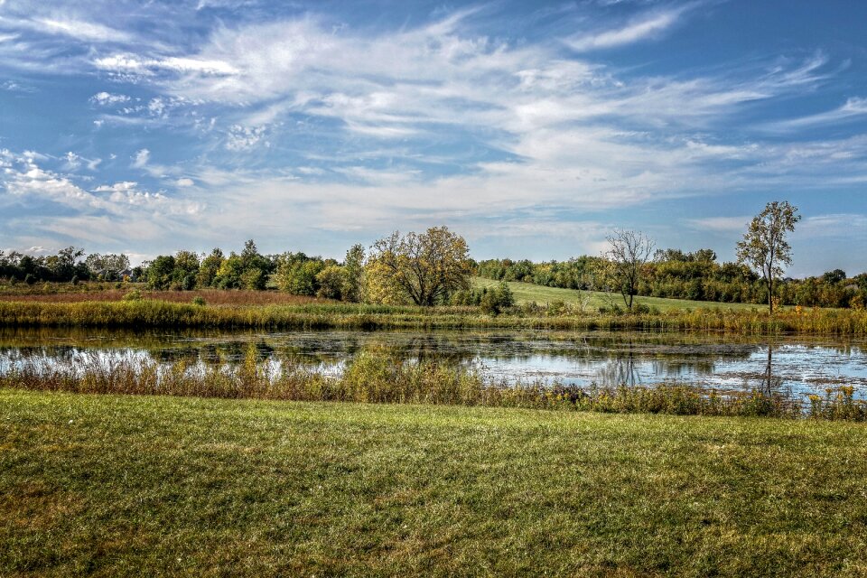 Blue sky clouds photo