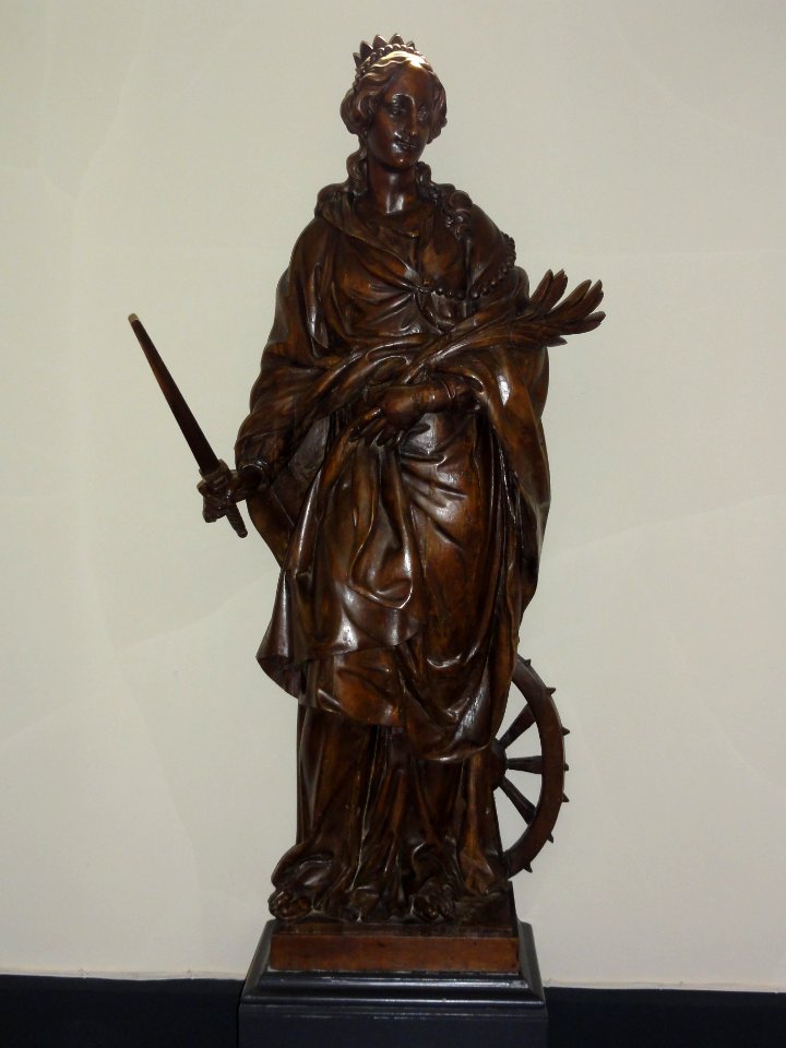 Heeswijk abdij Berne, Rijksmonument 520574 abdijkerk, heiligenbeeld 1