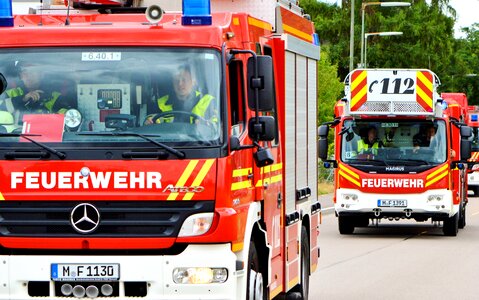 Fire engines rotary cart feuerloeschuebung
