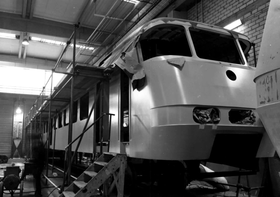 HUA-151826-Afbeelding van de bouw van een electrisch treinstel Plan Y Sprinter in de Talbotfabriek te Aken