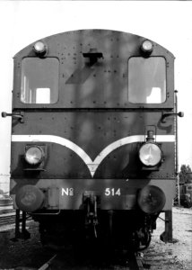 HUA-151525-Afbeelding van de diesel electrische rangeerlocomotief nr 514 serie 500 van de NS op het emplacement te Utrecht