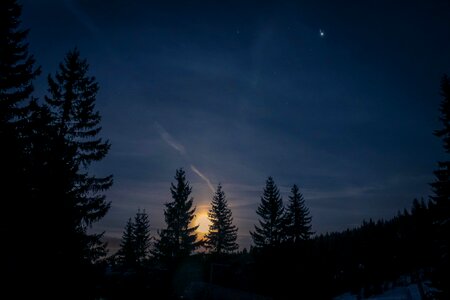 Full moon evening sky night