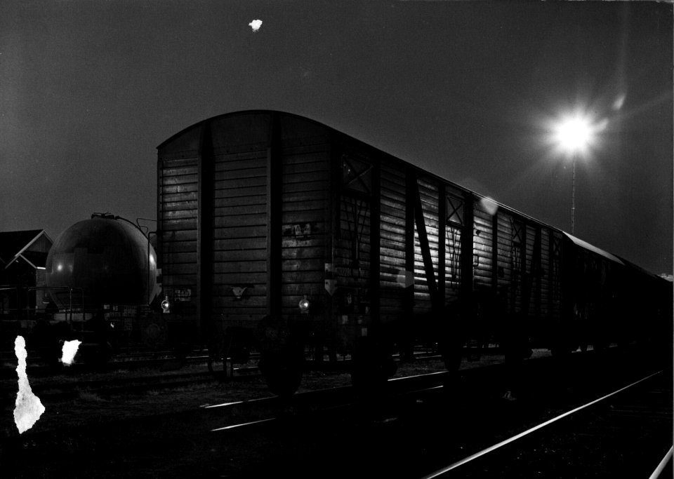 HUA-154787-Afbeelding van een aantal goederenwagens van de N.S. op het emplacement te Amersfoort