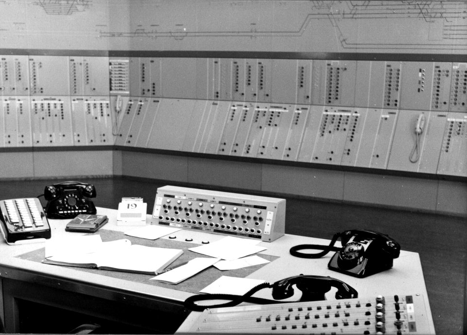 HUA-154765-Interieur van de Centrale Schakel Post te Utrecht