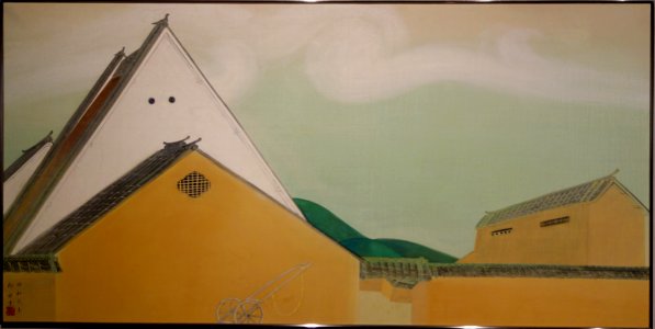 Houses in Nara by Gyoshu Hayami, 1927, color on paper - National Museum of Modern Art, Tokyo - DSC06650
