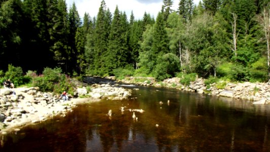 Hradlový most - řečiště nalevo