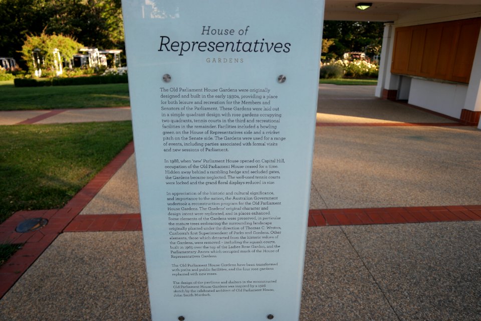 House of Representatives Garden, Parliament House Gardens 016